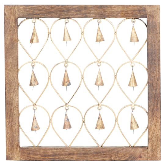 16" Brown Mango Wood Farmhouse Wall Decor, 2ct.